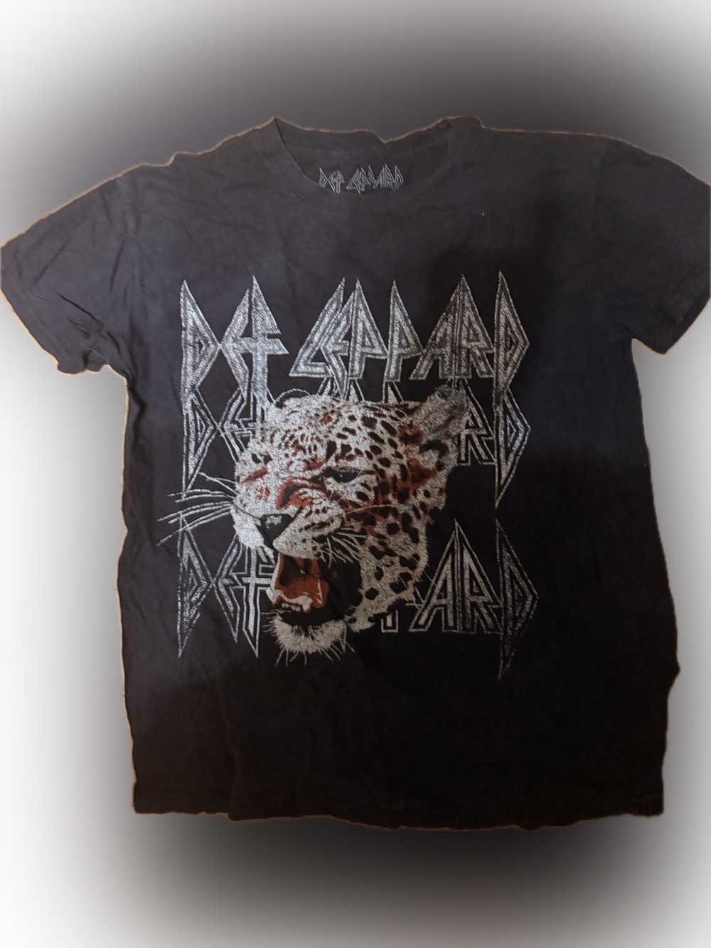 Def Leppard Black Graphic Short Sleeve Tee